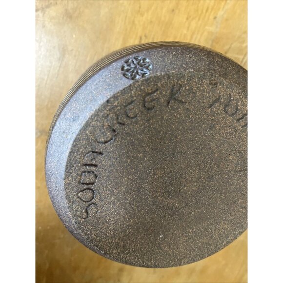 Soda Creek Pottery Paradise Ca Brown Glaze Vase Vintage 6 1/4”T Lid And Pot - Picture 5 of 8